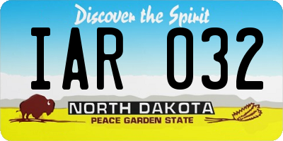 ND license plate IAR032