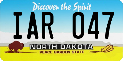 ND license plate IAR047