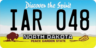 ND license plate IAR048