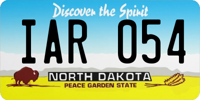 ND license plate IAR054
