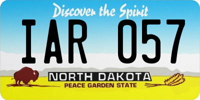 ND license plate IAR057
