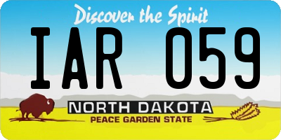 ND license plate IAR059