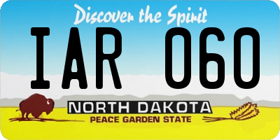 ND license plate IAR060