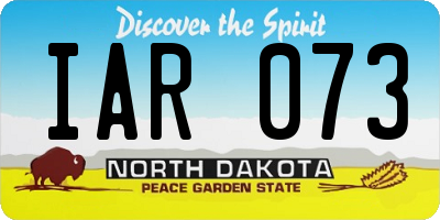 ND license plate IAR073