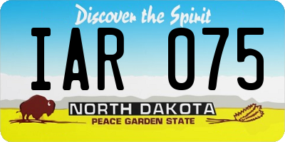 ND license plate IAR075