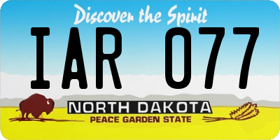 ND license plate IAR077
