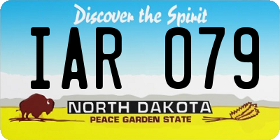 ND license plate IAR079
