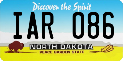 ND license plate IAR086