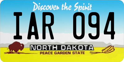 ND license plate IAR094