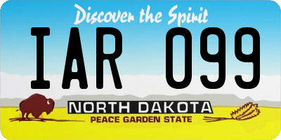 ND license plate IAR099