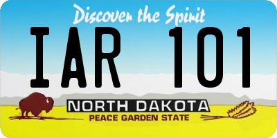 ND license plate IAR101