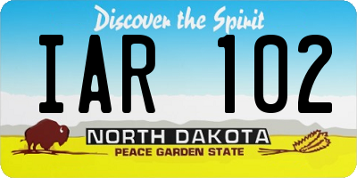 ND license plate IAR102