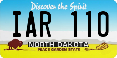 ND license plate IAR110