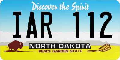 ND license plate IAR112