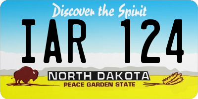 ND license plate IAR124