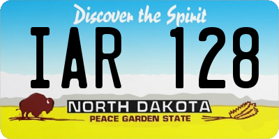 ND license plate IAR128