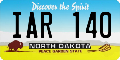 ND license plate IAR140