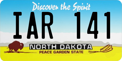 ND license plate IAR141
