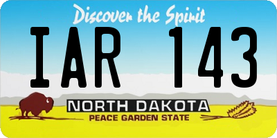 ND license plate IAR143