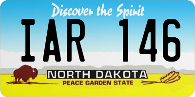ND license plate IAR146