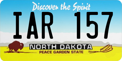ND license plate IAR157