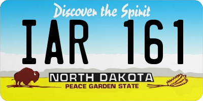 ND license plate IAR161