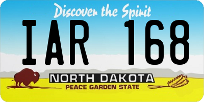 ND license plate IAR168