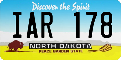 ND license plate IAR178