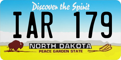 ND license plate IAR179