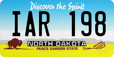 ND license plate IAR198