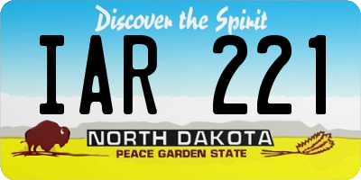 ND license plate IAR221