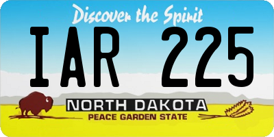 ND license plate IAR225