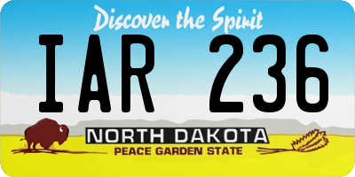 ND license plate IAR236