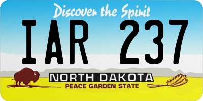 ND license plate IAR237