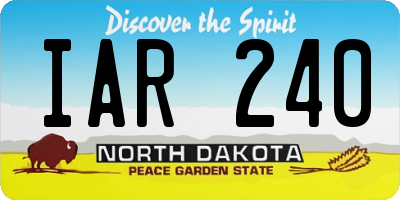 ND license plate IAR240