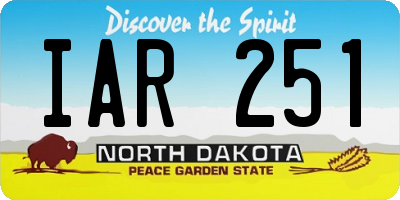ND license plate IAR251