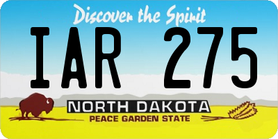 ND license plate IAR275