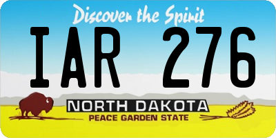 ND license plate IAR276