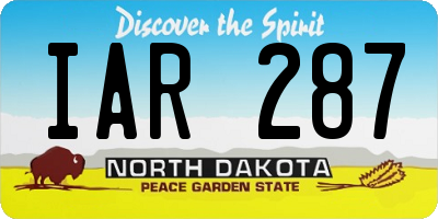 ND license plate IAR287