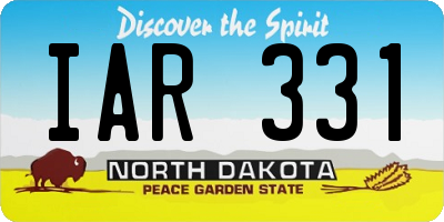 ND license plate IAR331