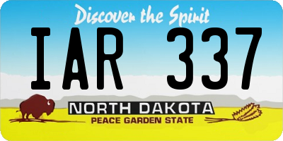 ND license plate IAR337
