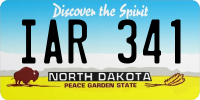 ND license plate IAR341