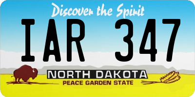 ND license plate IAR347