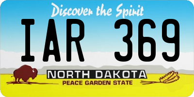 ND license plate IAR369