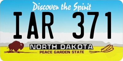 ND license plate IAR371
