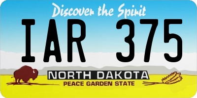 ND license plate IAR375