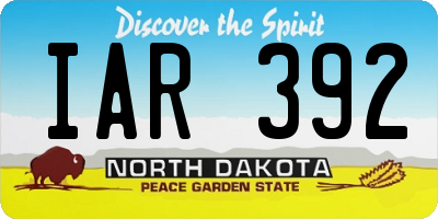 ND license plate IAR392