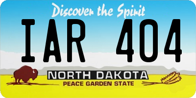 ND license plate IAR404
