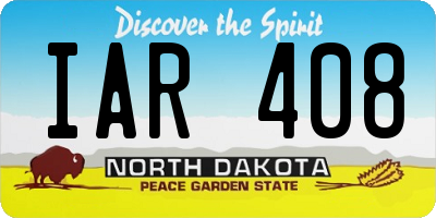 ND license plate IAR408