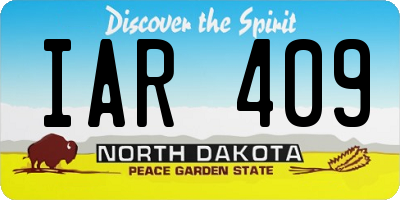 ND license plate IAR409
